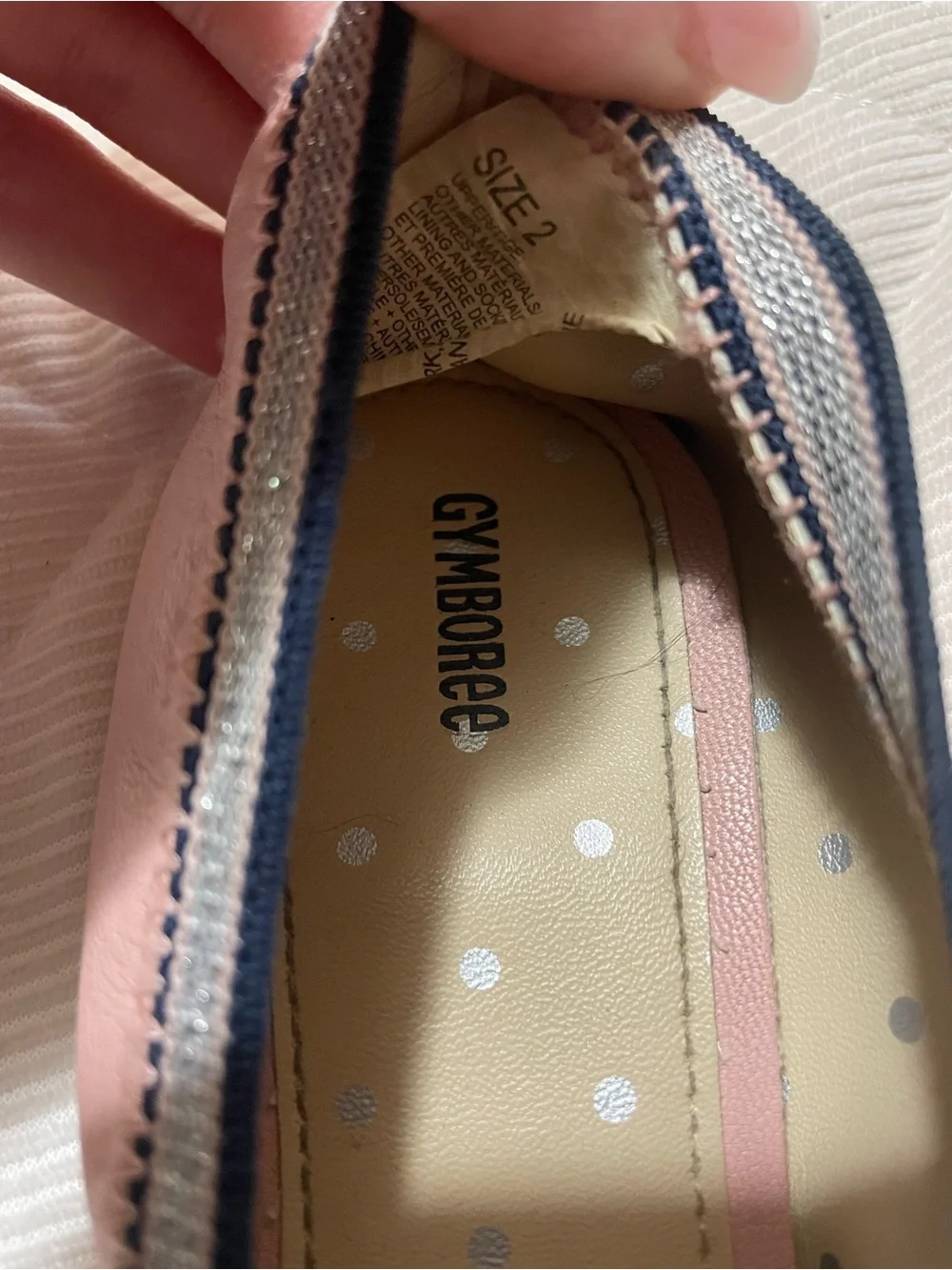 Gymboree Pink Girls Ballet Flats with Silver Accent